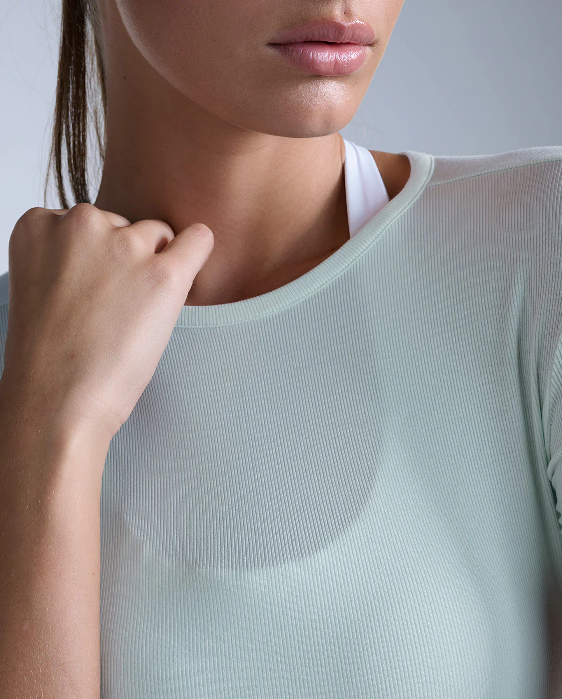 Fluid Modal Ribbed Crop Tee - Image 5
