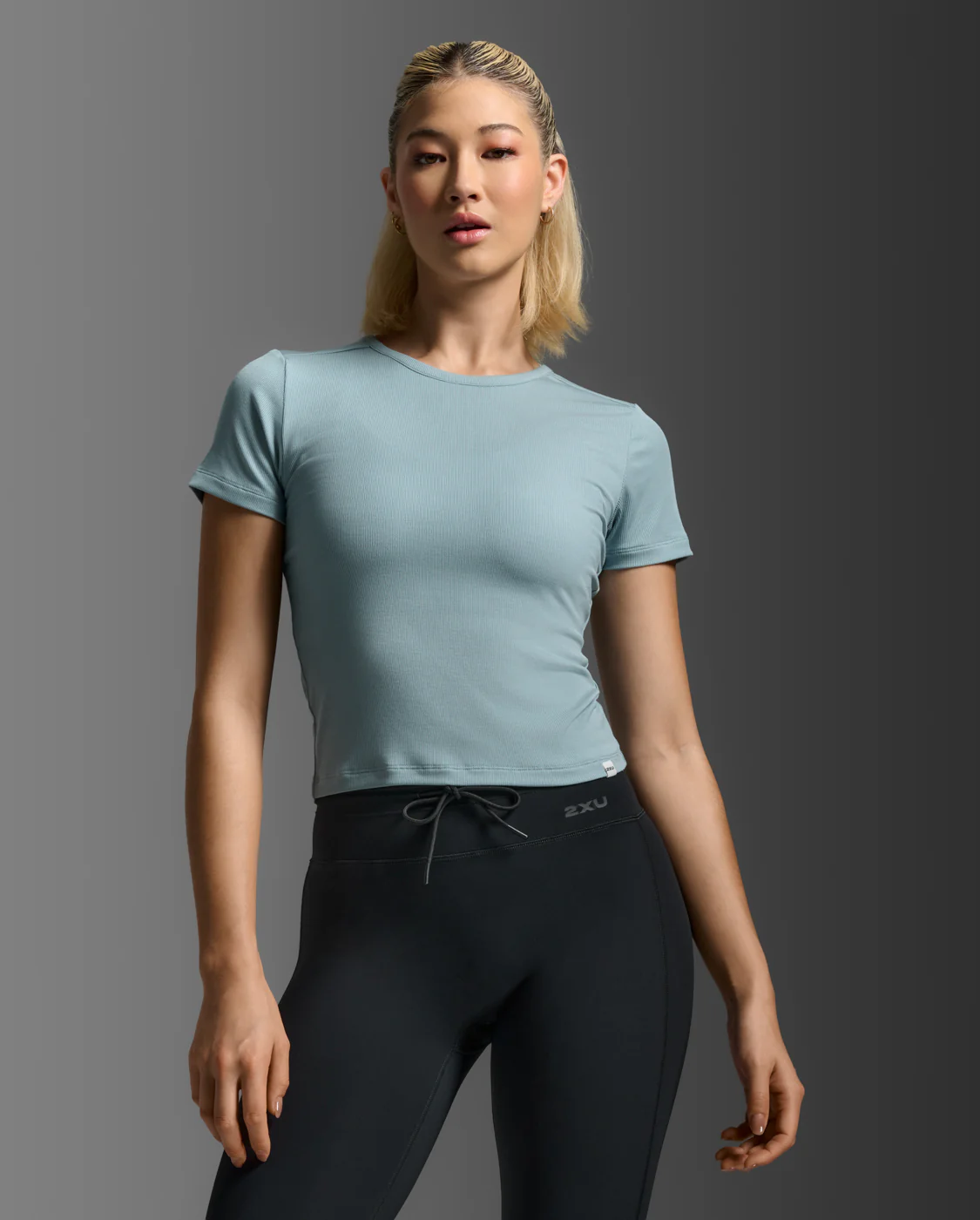 Fluid Modal Ribbed Crop Tee - Image 2