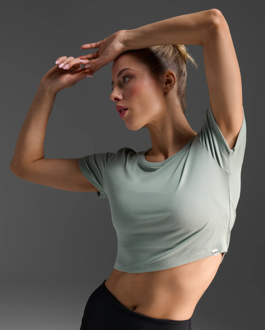Fluid Modal Ribbed Crop Tee - Image 7