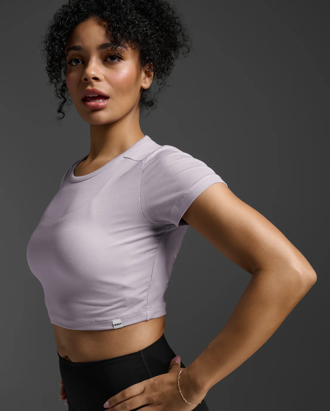 Fluid Modal Ribbed Crop Tee - Image 6