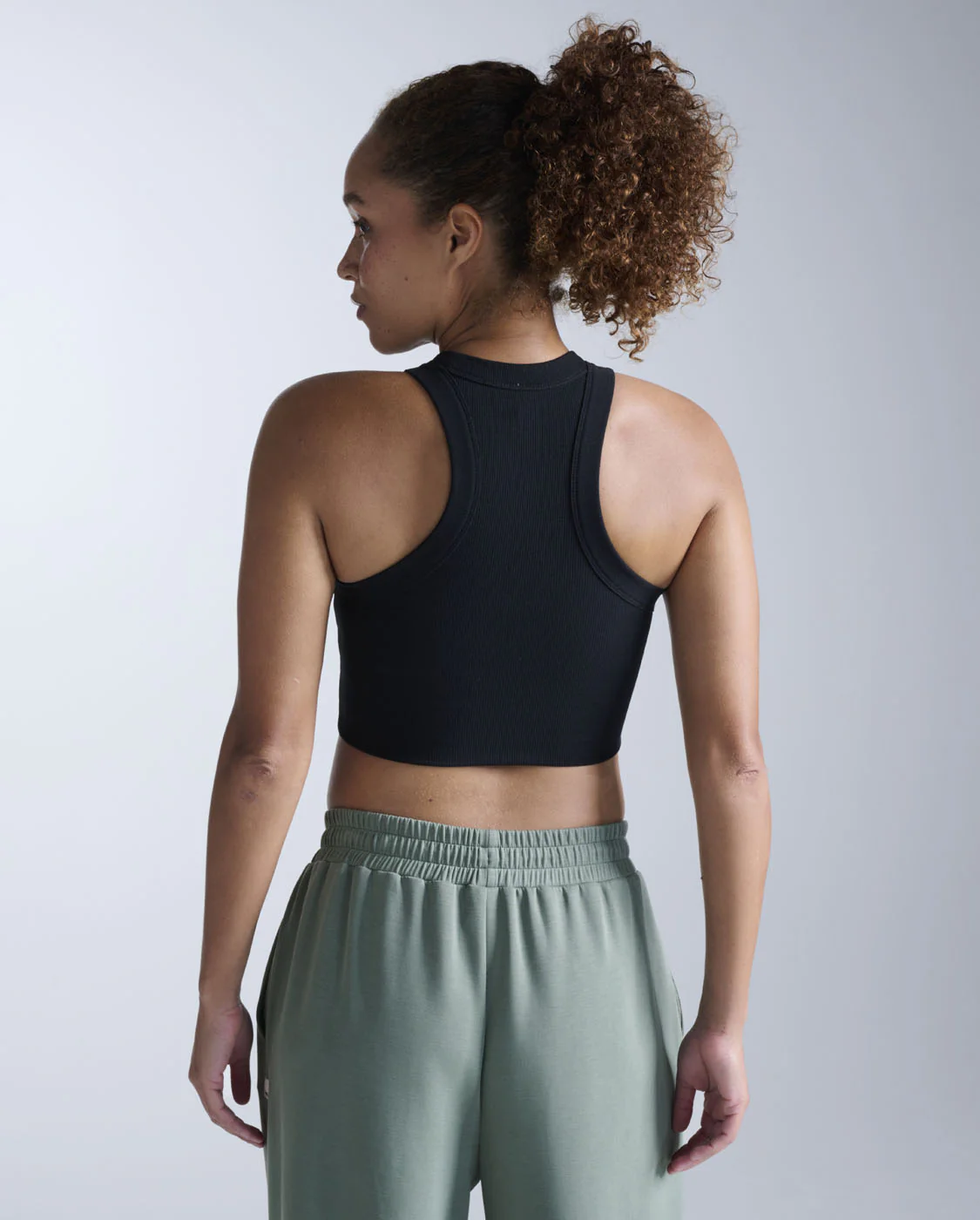 Fluid Tencel Ribbed Crop Tank - Image 2