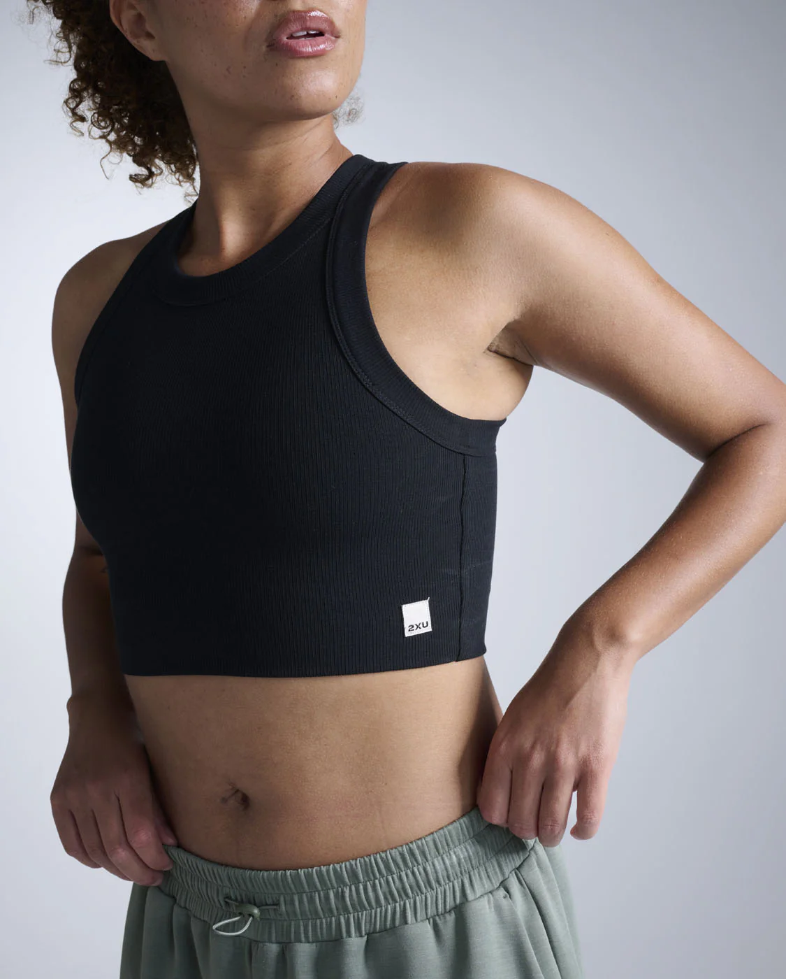 Fluid Tencel Ribbed Crop Tank - Image 3