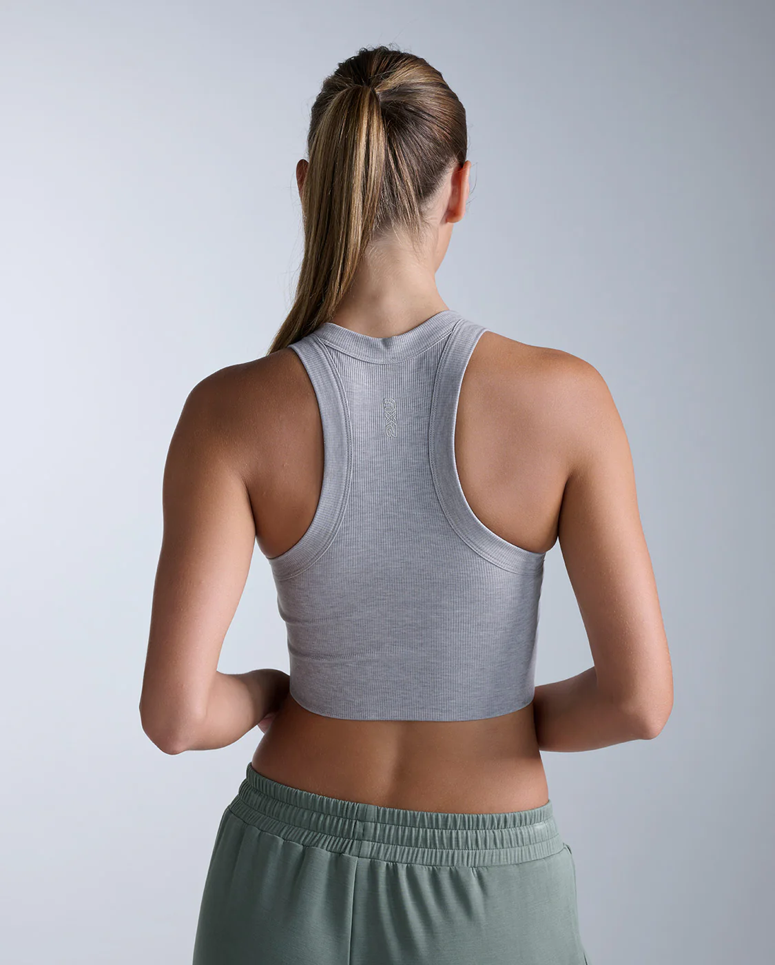 Fluid Tencel Ribbed Crop Tank - Image 2