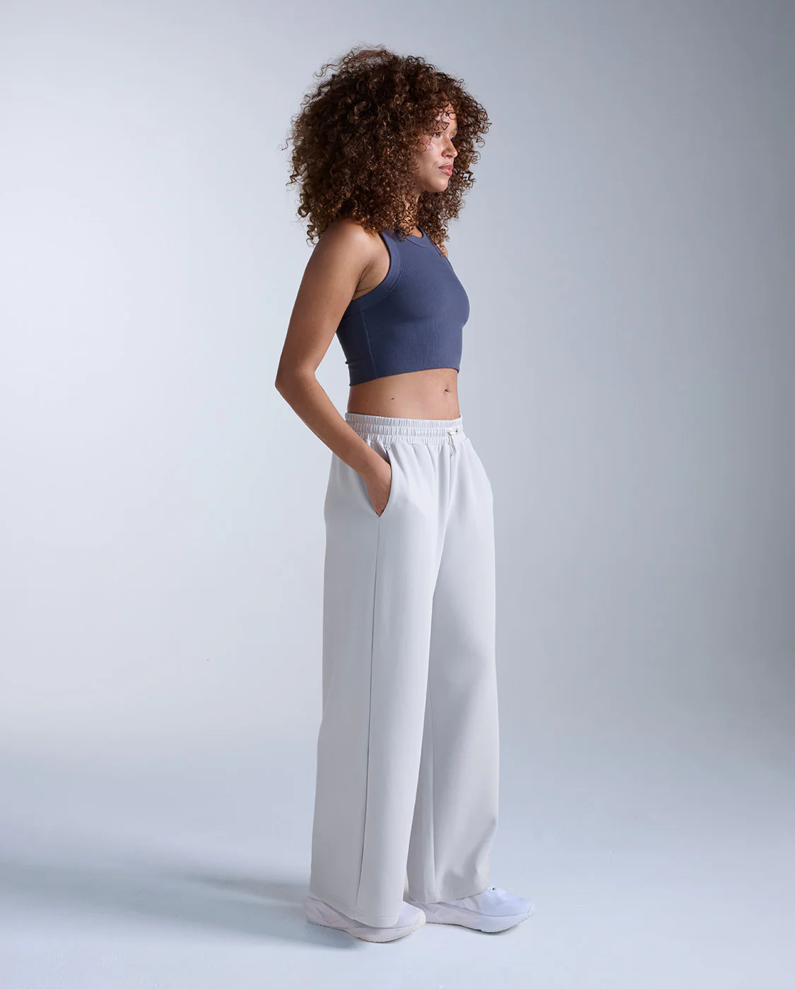 Fluid Tencel Ribbed Crop Tank - Image 7