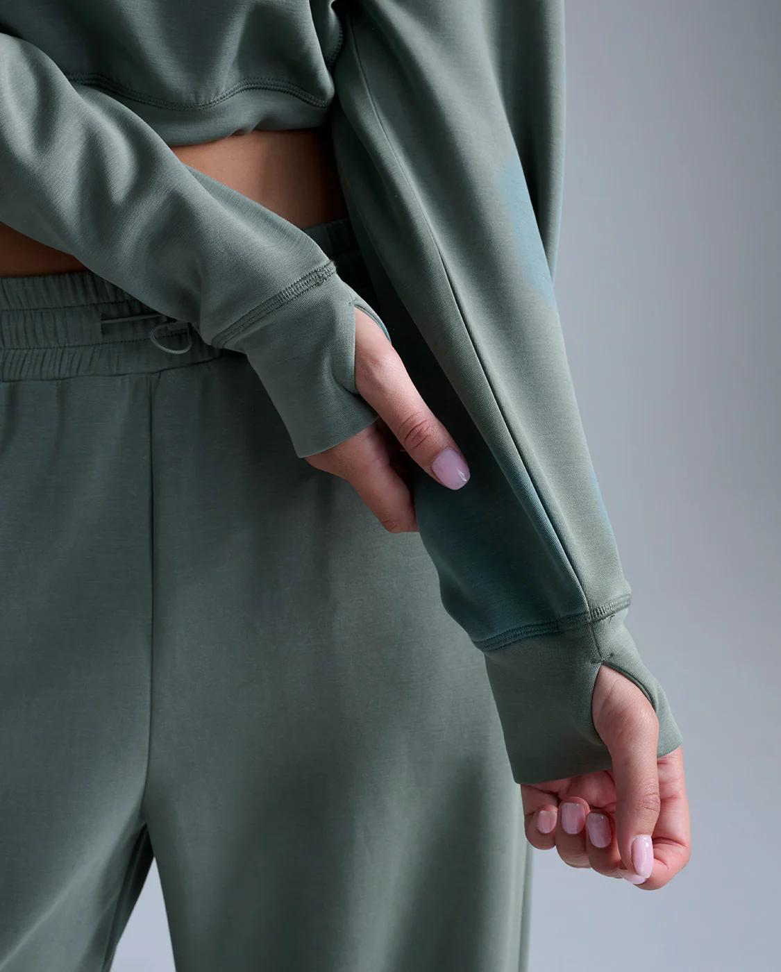 Wonderluxe Sand Washed Cropped Hoodie - Image 5