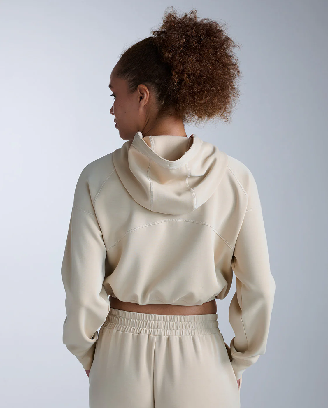 Wonderluxe Sand Washed Cropped Hoodie - Image 2